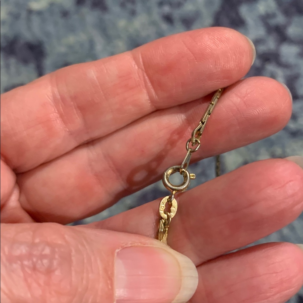 Vintage 17” snake chain dull gold tone marked 14k gold filled - Picture 3 of 4